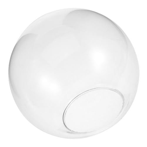 DIYEAH Glass Globe Lampshade Transparent Glass Pendant Ceiling Lamp Cover Replacement Lamp Shade with Rounded Edges for Modern Home Lighting Fixtures