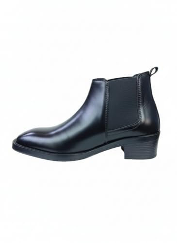 Image of Comforts Men's Classic Chelsea Boots, Leather, High Heel Ankle Boots with Elastic Side Panels