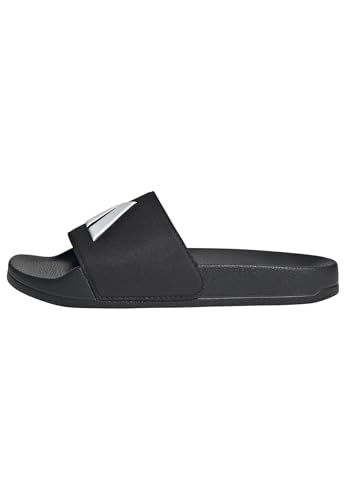 adidas Unisex-Kids Adilette Shower Logo K Black/White/Black 10