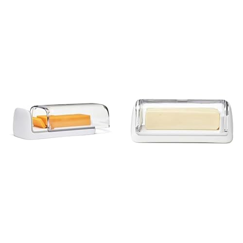 Bundle of Chef'n 2-in-1 Cheese Slicer and Storage Container + Chef’n Slice'n Store Butter Dish with Built-In Slicer Lid