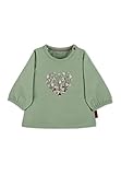 Sterntaler Kleinkind Mädchen Langarmshirt Baby Langarm-Shirt Herz Stickerei T-Shirt - Baby Shirt Langarm - mit Herz Stickerei und Knöpfen - grün, 92