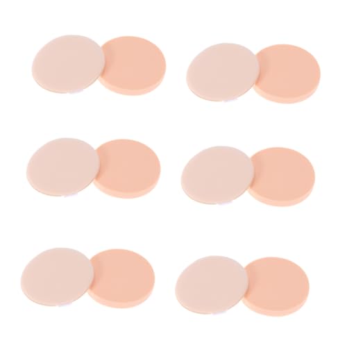 PACKOVE 12Pcs Portable Makeup Powder Puff Elastic Plastic Mesh Container for Loose Powder for Travel and Salon Use for Smooth Foundation Application