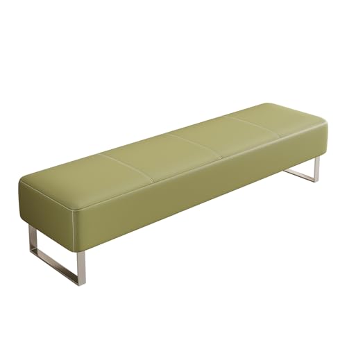 VUBYSG Comfortable Black Synthetic Leather Reception Chair for, Office, Airport, Salon - Stylish Bench Sofa Dimensions 180.3 x 40.6 x 40.6 cm,Verde-100x40x40cm,Verde-100x40x40cm
