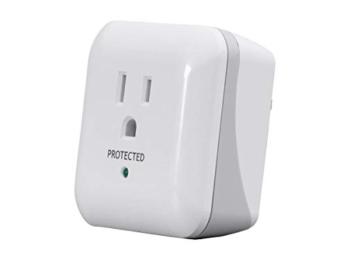 Monoprice Power & Surge - White | Protector eléctrico de 1 toma con alarma de fin de servicio, 900 Joules 15A / 125V / 1875W, 10dB a 60dB miniatura 1