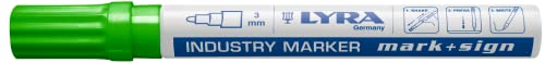 Marqueurs industriels verts LYRA L4040067 feutres surfaces lisses
