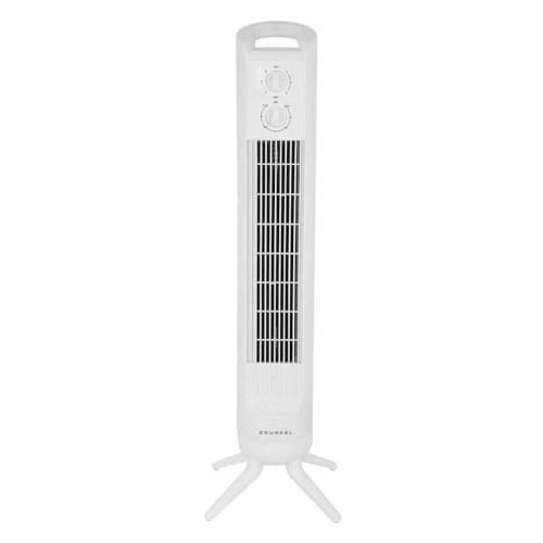 Grunkel Ventilador de torre TF-324BL con potencia: 45W - 3 velocidades - Oscilación 90° y Temporizador de 2h silencioso y ideal para habitación o dormitorio (Blanco)