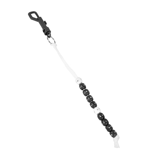 Bead Chain Score Counter Elegant Nylon with Artificial Shining Stone Easy ClipOn for Lovers Black Pink (Black)