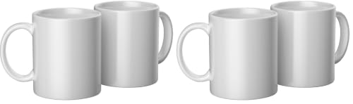 Cricut 2007821 Tassen, 2 x Sublimationsbecher mit Tinte, Weiß, Blanko, 355 ml (Packung mit 2) – Ansicht 1