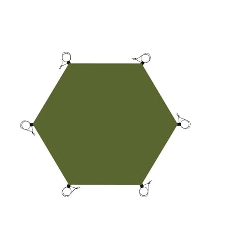Manta de picnic grande e impermeable con lona verde para suelo de camping 2