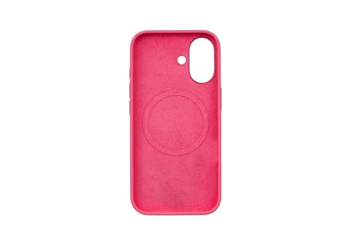 Image of TEKNE Silicone Back Case Cover Compatible with MagSafe for iPhone 17 | Soft-Touch Grip with Microfiber Lining | Raised Camera & Screen Protection | Slim Fit Case (Pink)