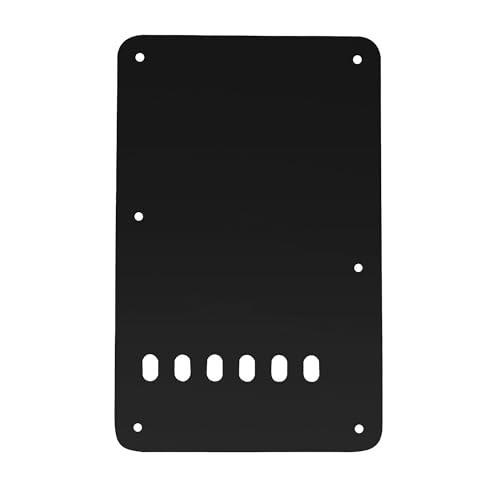 Musiclily Vintage Style Strat Tremolo Backplate for Fender USA/Mexican Made Standard Stratocaster Modern Style Guitar,1Ply Black