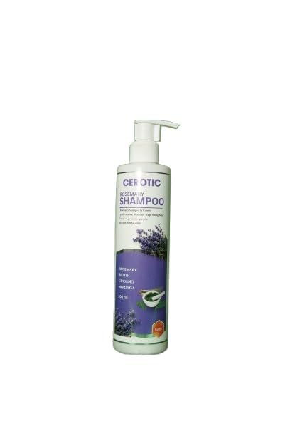 Cerotic Rosemary Shampoo Sulfate Free | Hair Fall Control & Hair Growth with Biotin, Ginseng & Moringa | Strengthening & Nourishing Herbal Shampoo for Men & Women | 200 ml