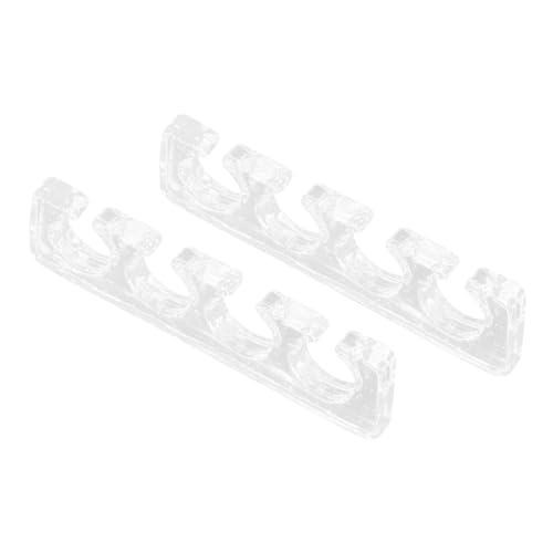 HAKIDZEL 2Pcs Soft Toe Separators for Nail Art and Comfortable Foot Dividers for Home Salon Use Creative Design Suitable for Women Transparent Color
