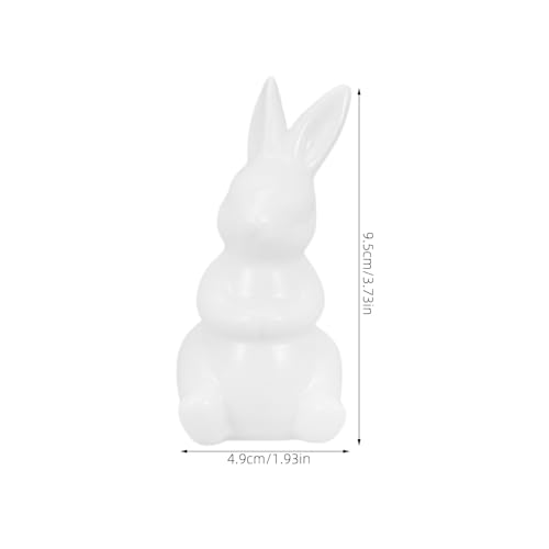Image of BESPORTBLE Easter Bunny Decorations Spring Home Decor Bunny Figurines Easter White Rabbit Ceramic Rabbits Figurines Bunny Sculptures Rabbits Crafts Decor 5Pcs