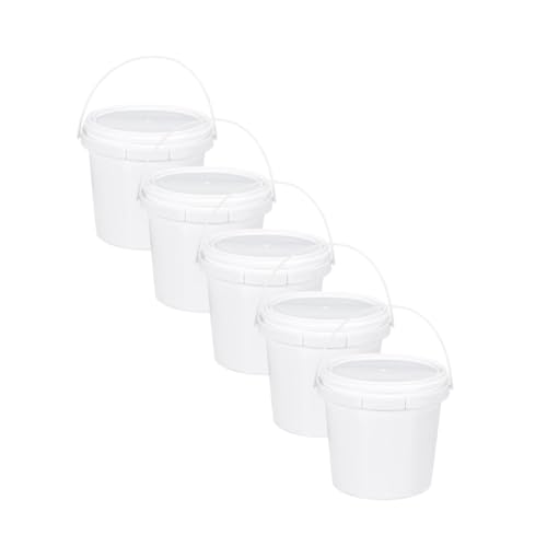 Smart Pack ® - Secchio in plastica con coperchio da 5 litri perfetto per la coltivazione idroponica, Strumenti per l'agricoltura e artigianato, raccolta delle olive e mandorle (5x5.5l) Smart Pack ® - Secchio in plastica con coperchio da 5 litri perfetto per la coltivazione idroponica, Strumenti per l'agricoltura e artigianato, raccolta delle olive e mandorle (5x5.5l)