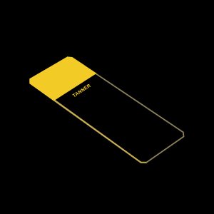 Tanner Slide, Clipped Corner, Gld 1440/cs