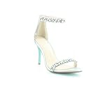 Blue by Betsey Johnson Women's SB-Angie Heeled Sandal, Silver, 11