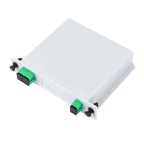 Duogalia SC/APC PLC   Divisor de fibra óptica 1x2 para insertar tarjetas de casete, divisor de fibra óptica para cableado doméstico, LAN, salas de red, caja de distribución de fibra