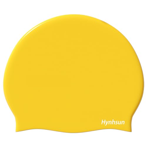 Hynhsun Classic Unisex Silicone Swimming Cap for Women and Men, Flexible, Unisex, Waterproof...