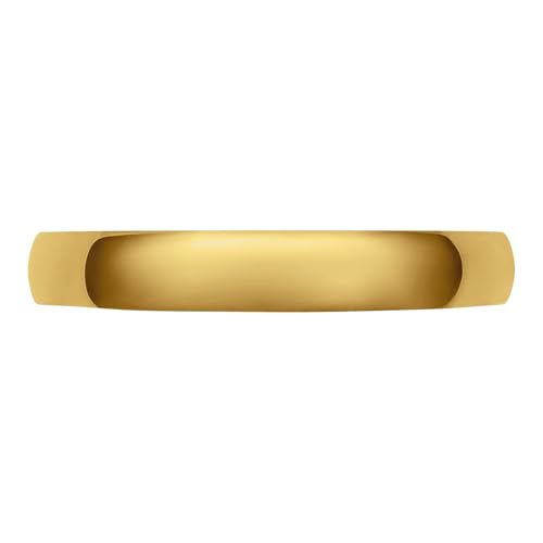 Men’s or Women's 10K or 14K Rose, White or Yellow Gold 3MM Classic Plain Simple Wedding Band by Brilliant Expressions3