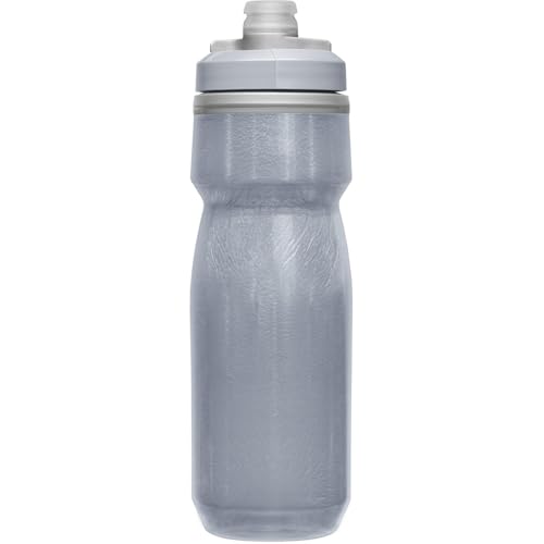 CAMELBAK Podium Chill Sportwasserflasche, Quetschflasche, zum Laufen, Radfahren, Wandern Custom Silber/Silber – Ansicht 1