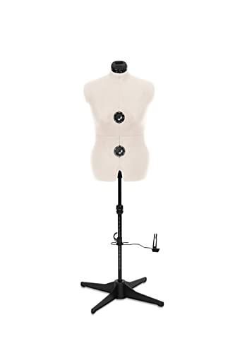 Tailors Dummy Adjustable Torso Dressmaker Female Mannequin Large 14-22 Cream