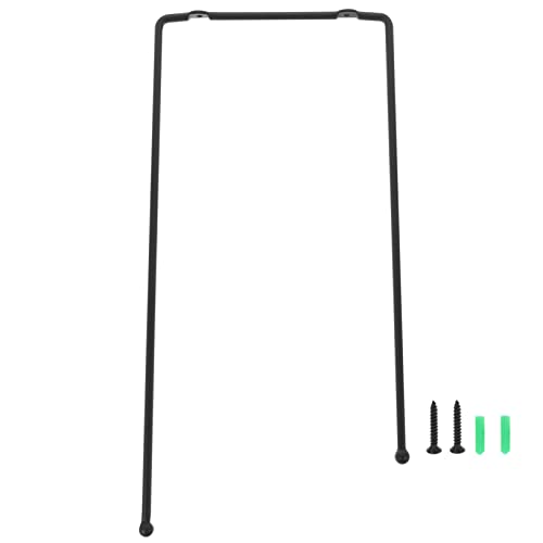 BUGUUYO Estante de sombrero montado en la pared muro estante para sombrero de vaquero montar borde estante para el sombrero colgante de pared perchas de sombrero de vaquero planchar Negro