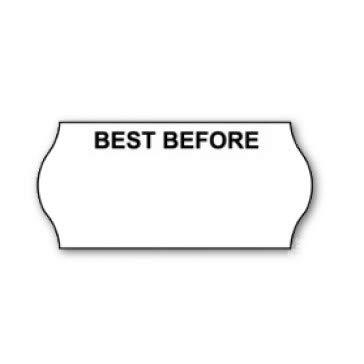 Gato CT4 26mm x 12mm Sato Kendo 26 / Samark 26 Price Gun Labels White Pre Printed Best Before 10 Rolls 15,000 Labels