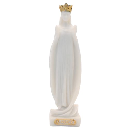 Estatua de Nuestra Señora de Knock de 5 pulgadas blanca