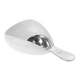 INOOMP Keramik Kaffeebohnen Dosierplatte mit Messlöffel Rundes Weißes Bohnen Tablett für Frischbohnen Display Abwiegen Cupping und Servieren Vielseitiges Kaffeebohnen Dosiergeschirr für