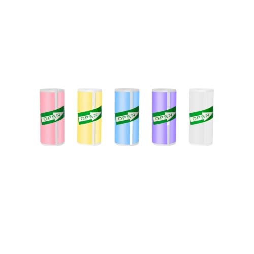 Rouleau de papier autocollant thermique coloré 57x25mm pour mini-imprimante