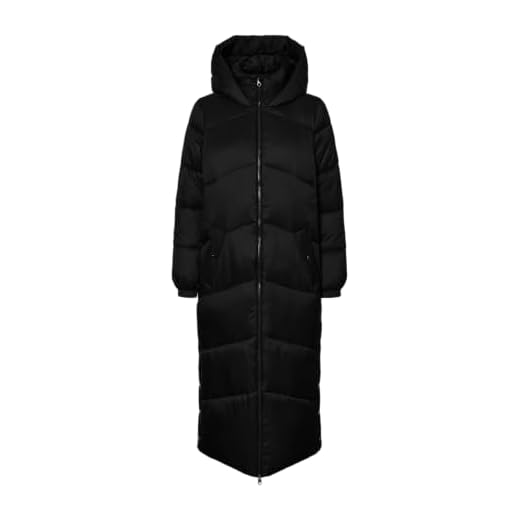 VERO MODA Damen Steppmantel VMUppsala Long Coat 10270145 black XS