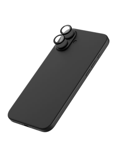 ZAGG InvisibleShield Glass Elite Premium (Anneaux de caméra) Protecteur en verre pour iPhone 16 et 16 Plus, Couverture complète, Anti-reflet, Résistant aux traces de doigts (Transparent)