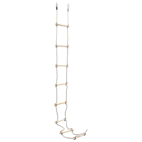 Escalera de cuerda de madera ideal para jardín y torre de juego infantil de 290 cm