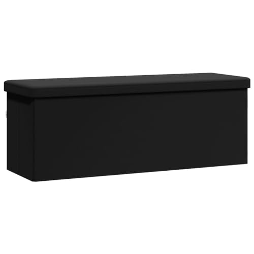 Banc à chaussures pliable et rembourré avec coffre de rangement - 8