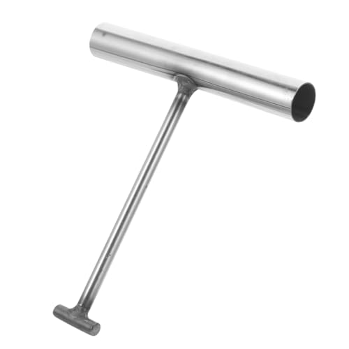 GANAZONO Manhole Lid Lifter Hook Universal Tool for Lifting Covers T-Shape Hook for Rolling Doors