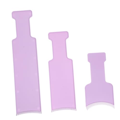 VALICLUD 3 Piezas tabla de frustrar el cabello tableros identificador destacar junta tablero para colorear tinte para el cabello tabla de tinte para el cabello páginas Púrpura