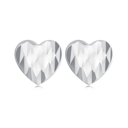 Boucles d'oreilles cœur en argent 925, bijoux délicats et raffinés pour femme