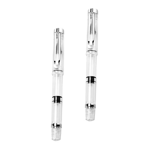 MAGICLULU 2 piezas Pinceles de Acuarela Reutilizables para Dibujo y Caligrafía de Plumas de Tinta Recargables con Punta de Fibra Suave Herramientas Portátiles para Estudiantes y Artistas