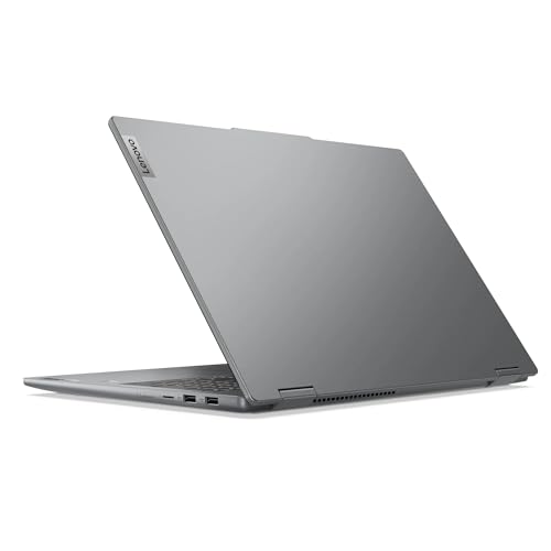 Image of Lenovo IdeaPad 5 2-in-1 with AMD Ryzen 7 8845HS Processor, 16 inch WUXGA Touchscreen Display, 16GB LPDDR5X RAM, 512GB SSD, Backlit KB, Wi-Fi6, FP Reader, Windows 11, Luna Grey, w /2TB USB Drive, W /GaLiMu