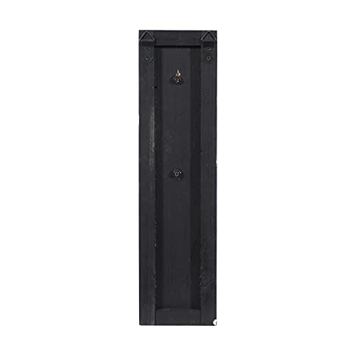 Deco 79 Wood Wall Sconce With Metal And Glass Holder, 6" X 6" X 23", Black #TOP5