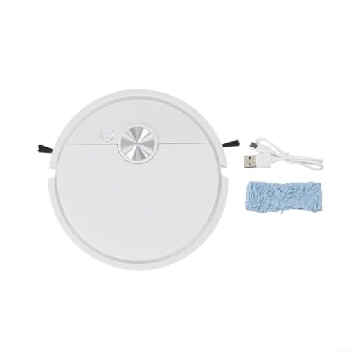 Robot aspirador, Mini aspiradora automática Robot destacado Limpiador de alfombras Pequeño robot sofisticado con sensores inteligentes (blanco)