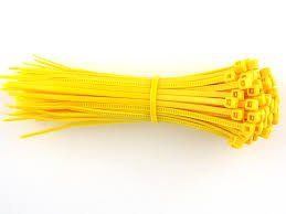 150 x giallo plastica resistente nylon fascette