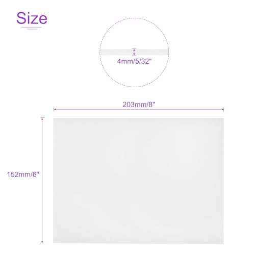 Image of DMiotech 2 Pack 6 x 8 x 0.15 Inch Plastic UHMW Sheets, Ultra High Molecular Weight Polyethylene, Opaque White Polyethylene Board for Automotive, Chemical, Manufacturing, DIY Home Kitchen