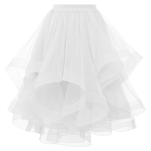 Tulle Skirts for Women A Line Elastic Waist Tiered Layered Puffy Midi Long Party Tutu Skirt 2025 Summer Skirts