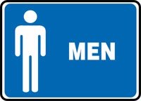 ACCUFORM Safety Sign: (Graphic) Men (Blue (MRST514XV)