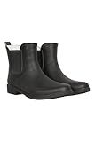 Mountain Warehouse Womens Ankle Wellies - Waterproof & Easy to clean Rainboots - Best for Autumn, Winter, Winter Hiking, Trekking, Outdoors & Walking Black Adult Shoe Size 4