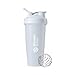 BlenderBottle Classic Loop Top Shaker Bottle, 28-Ounce, Frosted White