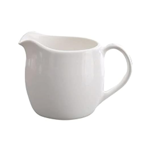 セラミックミルク泡立てピッチャー、無地ミルクカップ、コーヒーショップミルクポット、ソースクリーマー、メープルシロップ、ラテミルク泡立てカップ用(C)