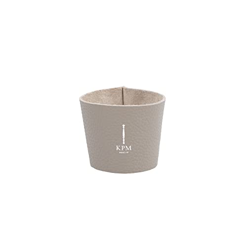 Kurland Leather Cuff for To-Go Mugs Porcelain by KPM Berlin, Coffee Mug to Go, Tea to Go